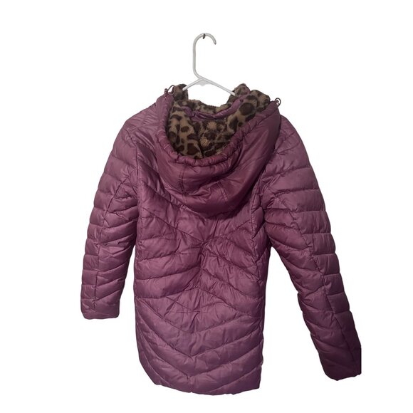 Big Chill purple quilted hooded jacket coat size M - Picture 2 of 6